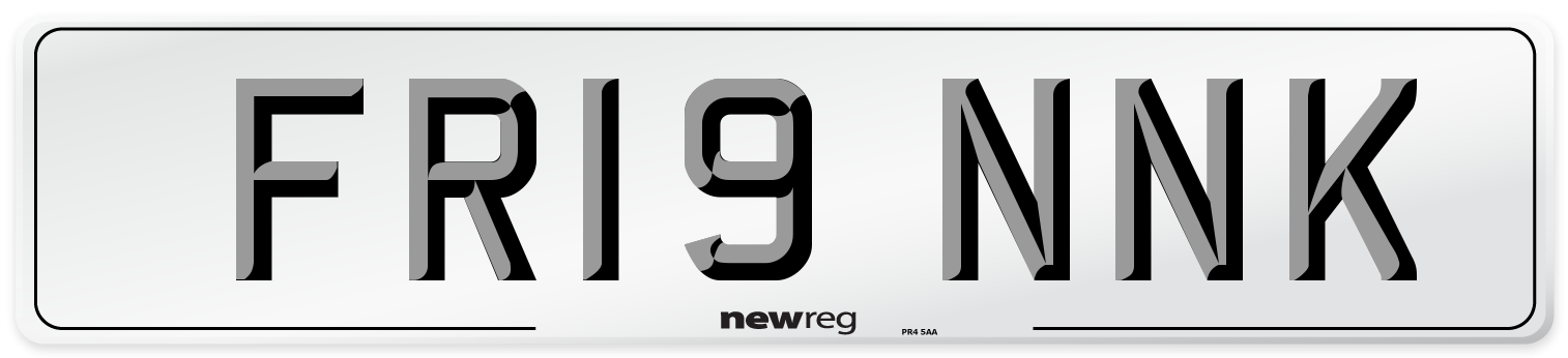 FR19 NNK Number Plate from New Reg
